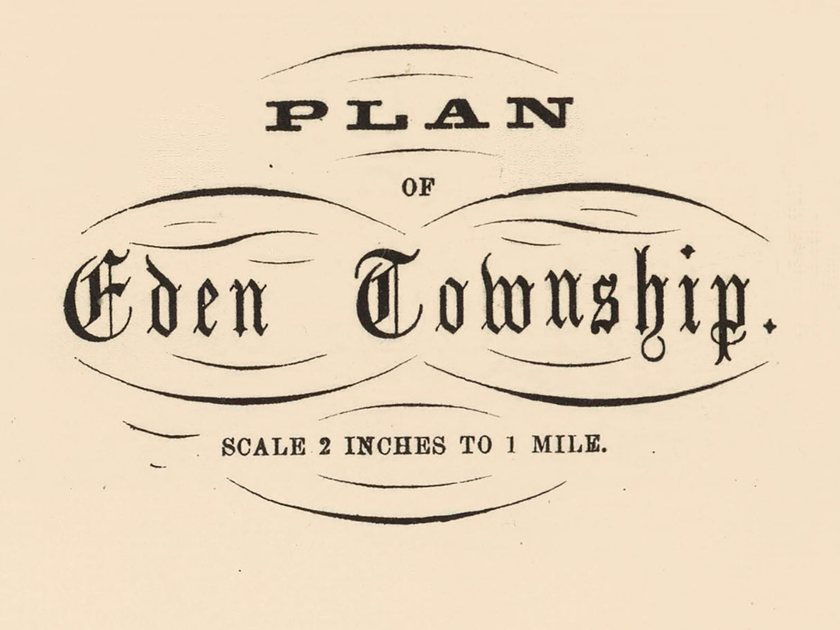 1864 Map of Eden Township Lancaster County Pennsylvania