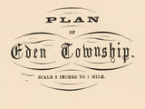 1864 Map of Eden Township Lancaster County Pennsylvania