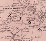 1864 Map of Elizabeth and Clay Township Lancaster County Pennsylvania