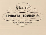 1864 Map of Ephrata Township Lancaster County Pennsylvania