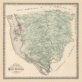 1864 Map of Manor Township Lancaster County Pennsylvania