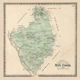 1864 Map of Martir Township Lancaster County Pennsylvania