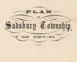1864 Map of Sadsbury Township Lancaster County Pennsylvania