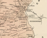 1864 Map of Sadsbury Township Lancaster County Pennsylvania