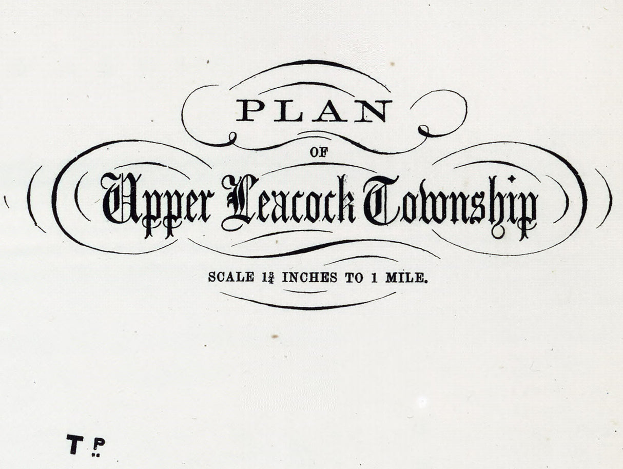 1864 Map of Upper Leacock Township Lancaster County Pennsylvania