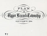 1864 Map of Upper Leacock Township Lancaster County Pennsylvania