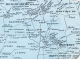 1864 Map of Upper Leacock Township Lancaster County Pennsylvania