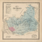 1864 Map of West Hempfield Township Lancaster County Pennsylvania