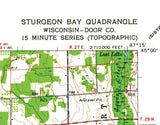 1960 Topo Map of Sturgeon Bay Door County Wisconsin