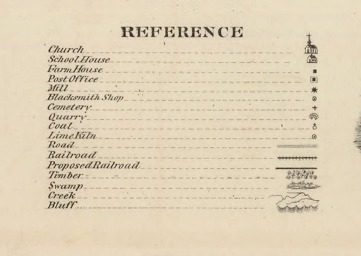 1875 Map of Appanoose County Iowa