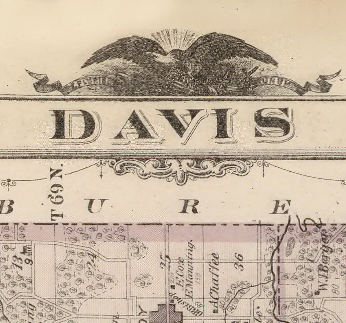 1875 Map of Davis County Iowa