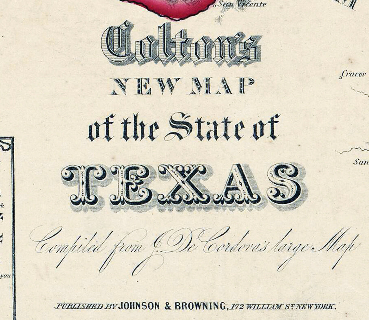 1855 Map of Texas