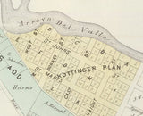1878 Town Map of Pleasanton Alameda County California