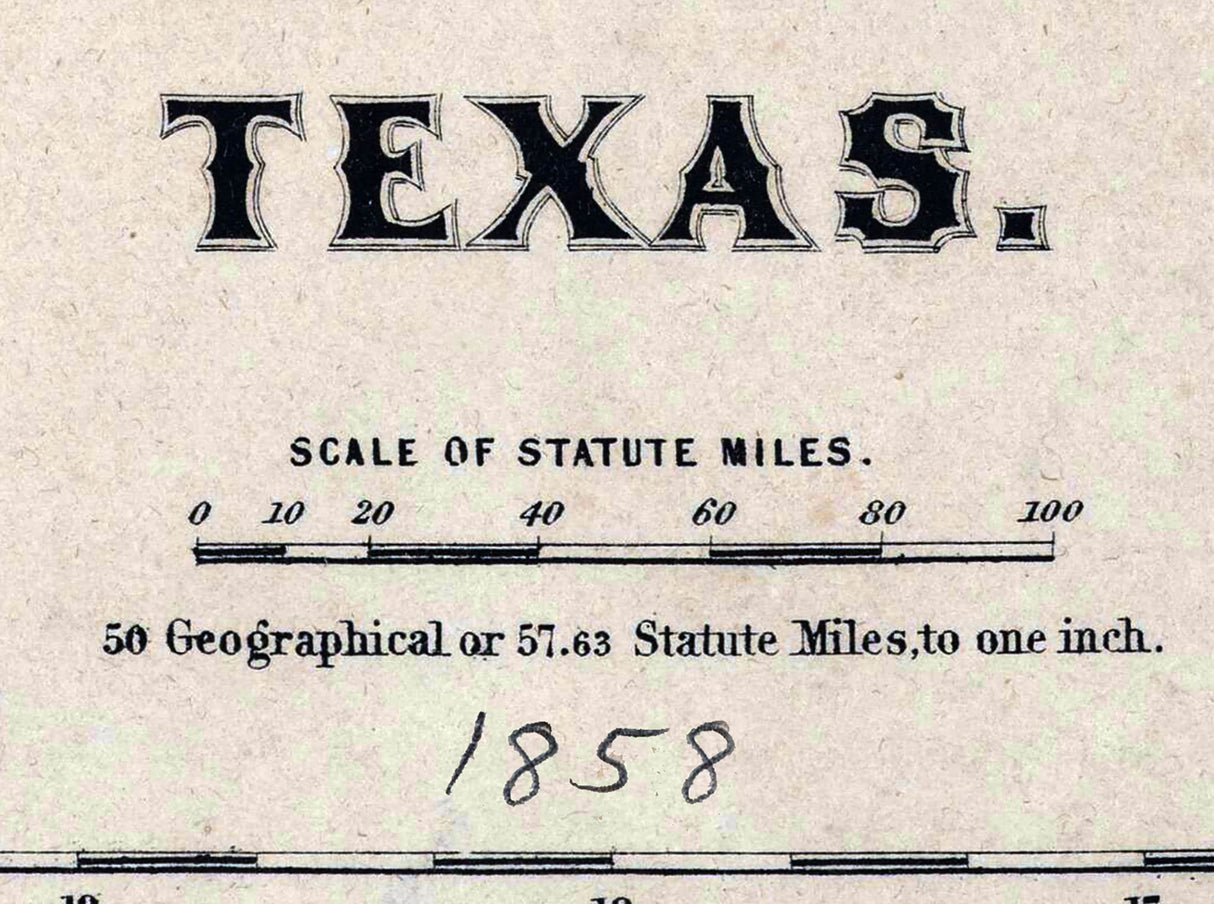 1858 Map of Texas