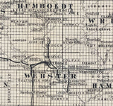 1872 Railroad Map of Iowa