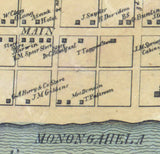 1858 Town Map of Bellvernon Fayette County Pa