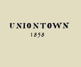 1858 Town Map of Uniontown Fayette County Pa
