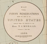 1889 Map of Indian Reservations in the United States