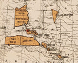 1889 Map of Indian Reservations in the United States