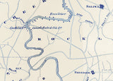 1865 Map of The Oil Region of Pennsylvania Derrick and Drill Oil Wells