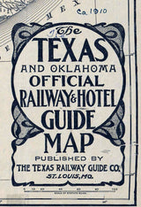 1910 Map of Texas and Oklahoma Railways