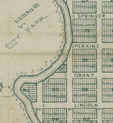 1889 Map of West Guthrie Oklahoma Indian Territory