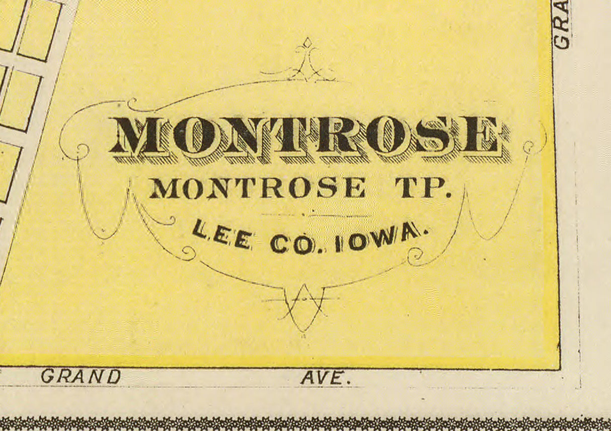 1875 Map of Lee County Iowa