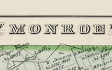 1875 Map of Monroe Township Logan County Ohio