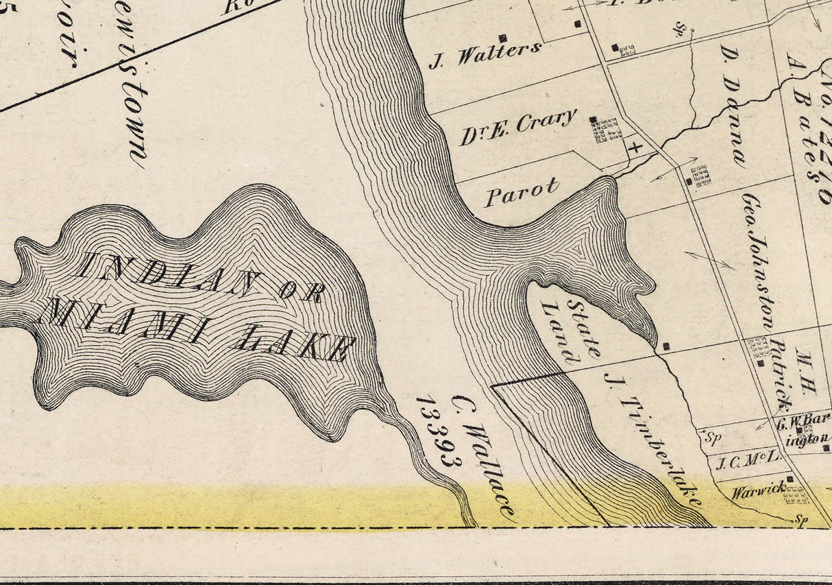 1875 Map of Stokes Township Logan County Ohio