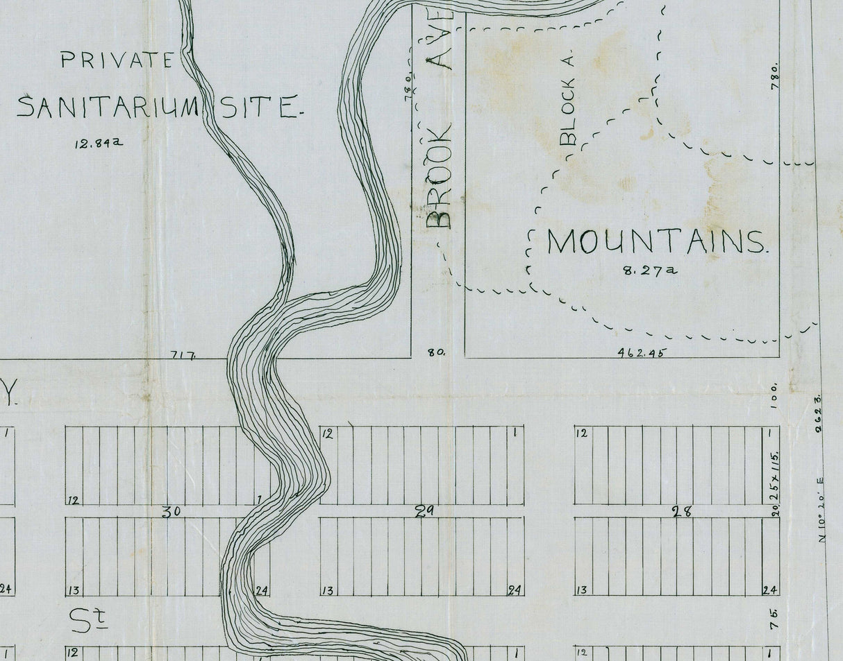 1902 Map of Craterville Oklahoma