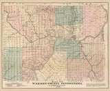 1838 Map of Warren County Pennsylvania