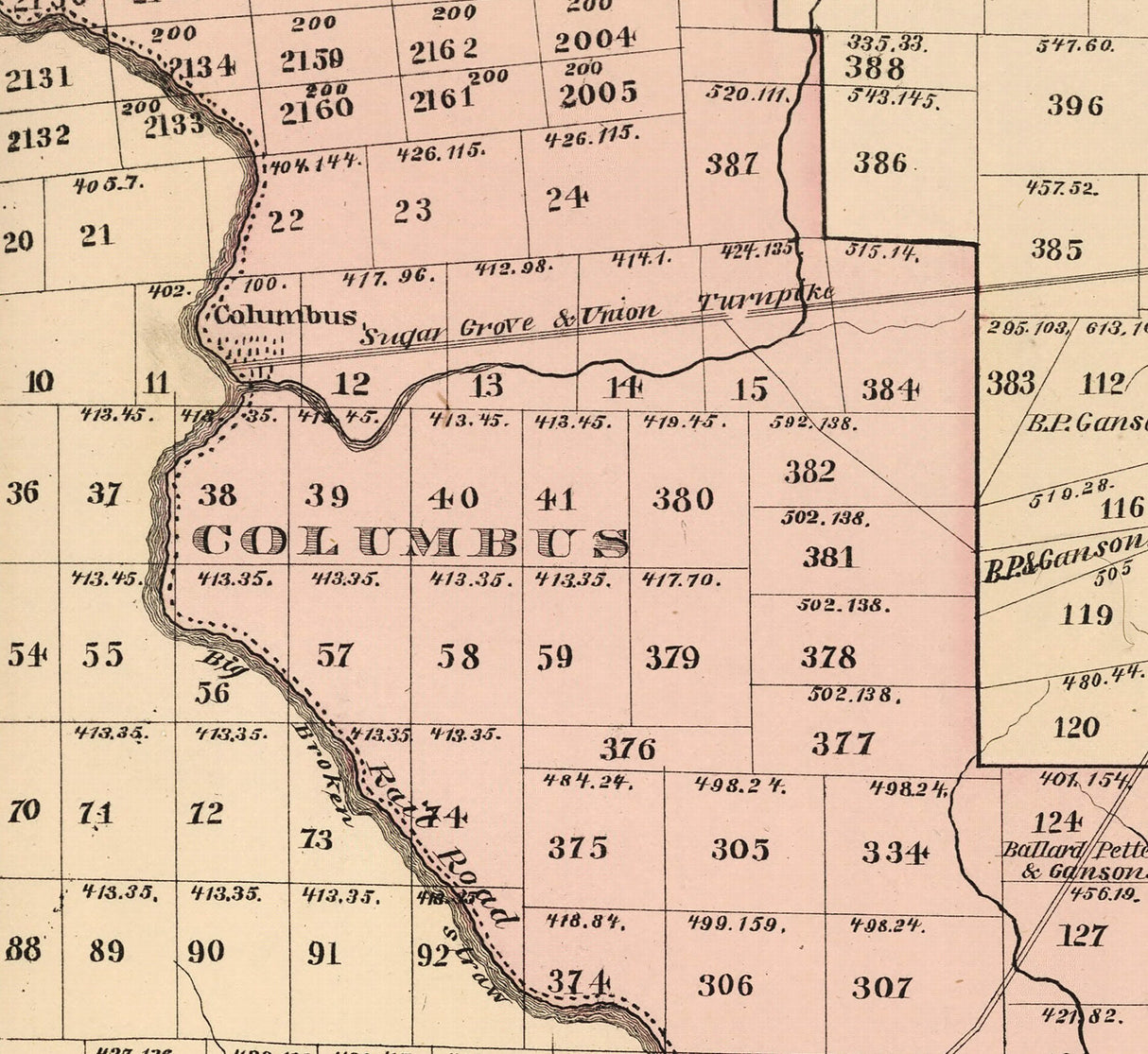 1838 Map of Warren County Pennsylvania