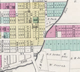 1875 Town Map of West Liberty Logan County Ohio