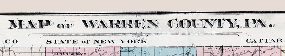 1878 Map of Warren County Pennsylvania