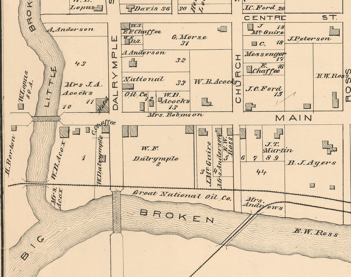 1878 Town Map of Pittsfield Warren County Pennsylvania