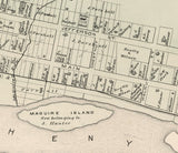 1878 Town Map of Tidioute Warren County Pennsylvania