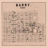 1860 Map of Barry Pike County Illinois