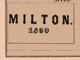 1860 Map of Milton Pike County Illinois