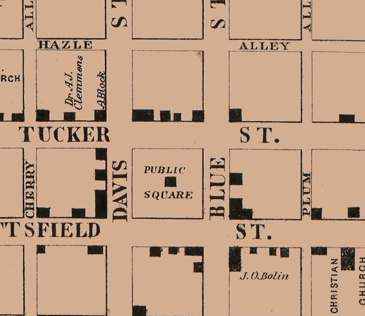 1860 Map of Milton Pike County Illinois