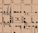1860 Map of Milton Pike County Illinois