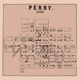 1860 Map of Perry Pike County Illinois