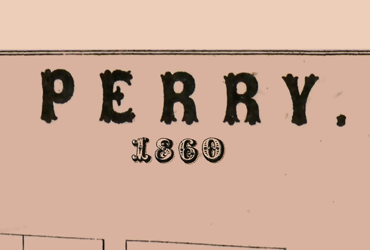 1860 Map of Perry Pike County Illinois