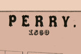 1860 Map of Perry Pike County Illinois