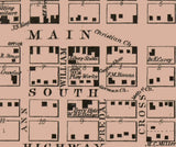 1860 Map of Perry Pike County Illinois