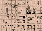 1860 Map of Pittsfield Pike County Illinois