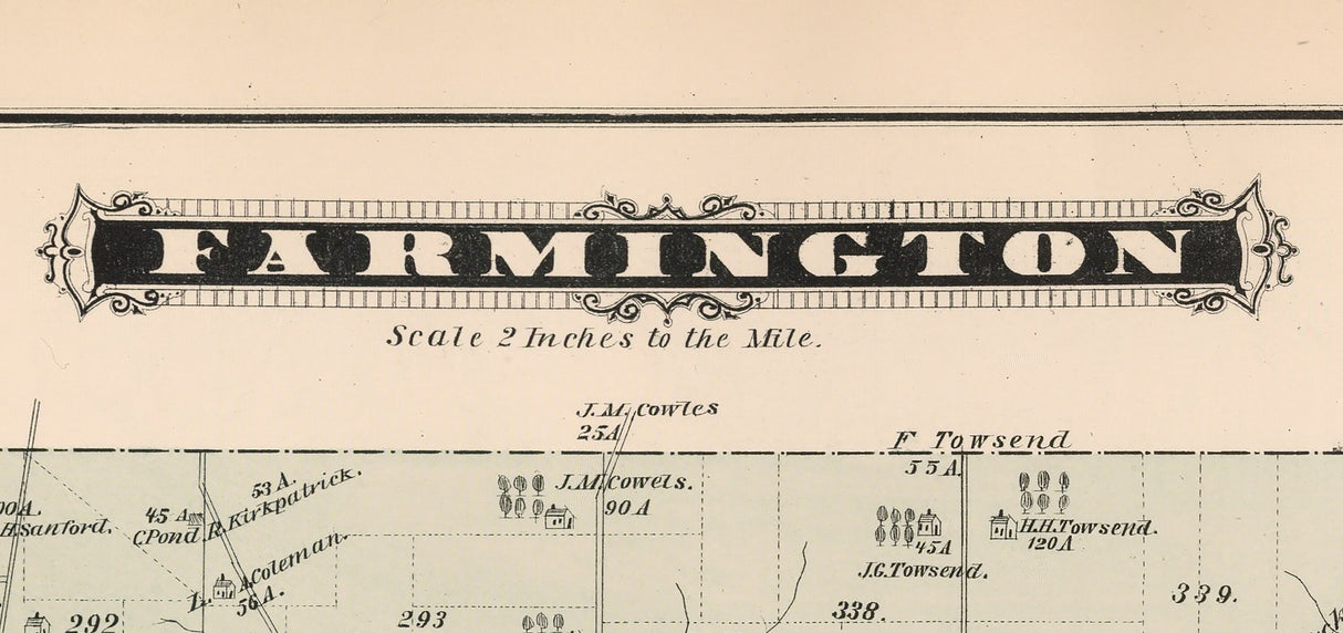 1878 Map of Farmington Township Warren County Pennsylvania