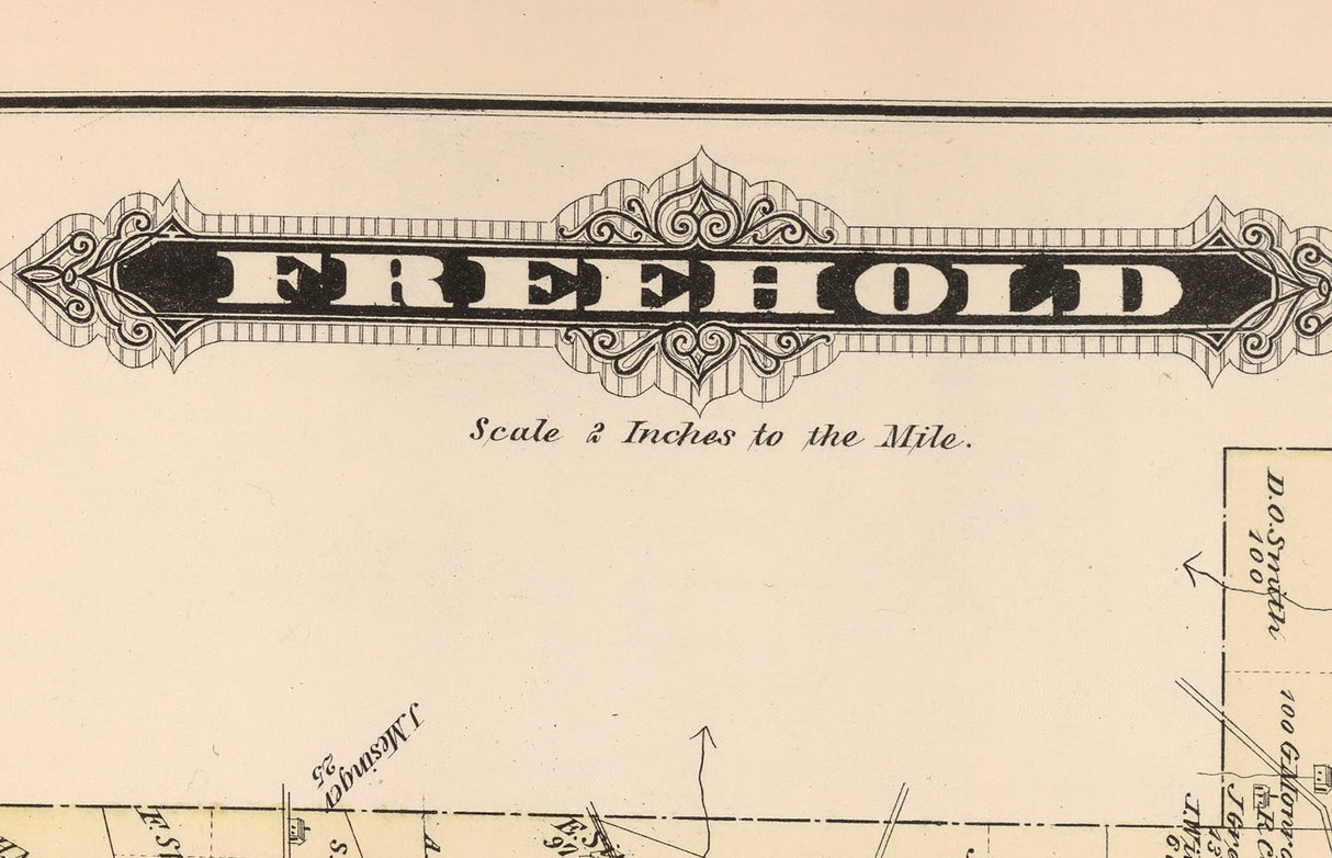 1878 Map of Freehold Township Warren County Pennsylvania