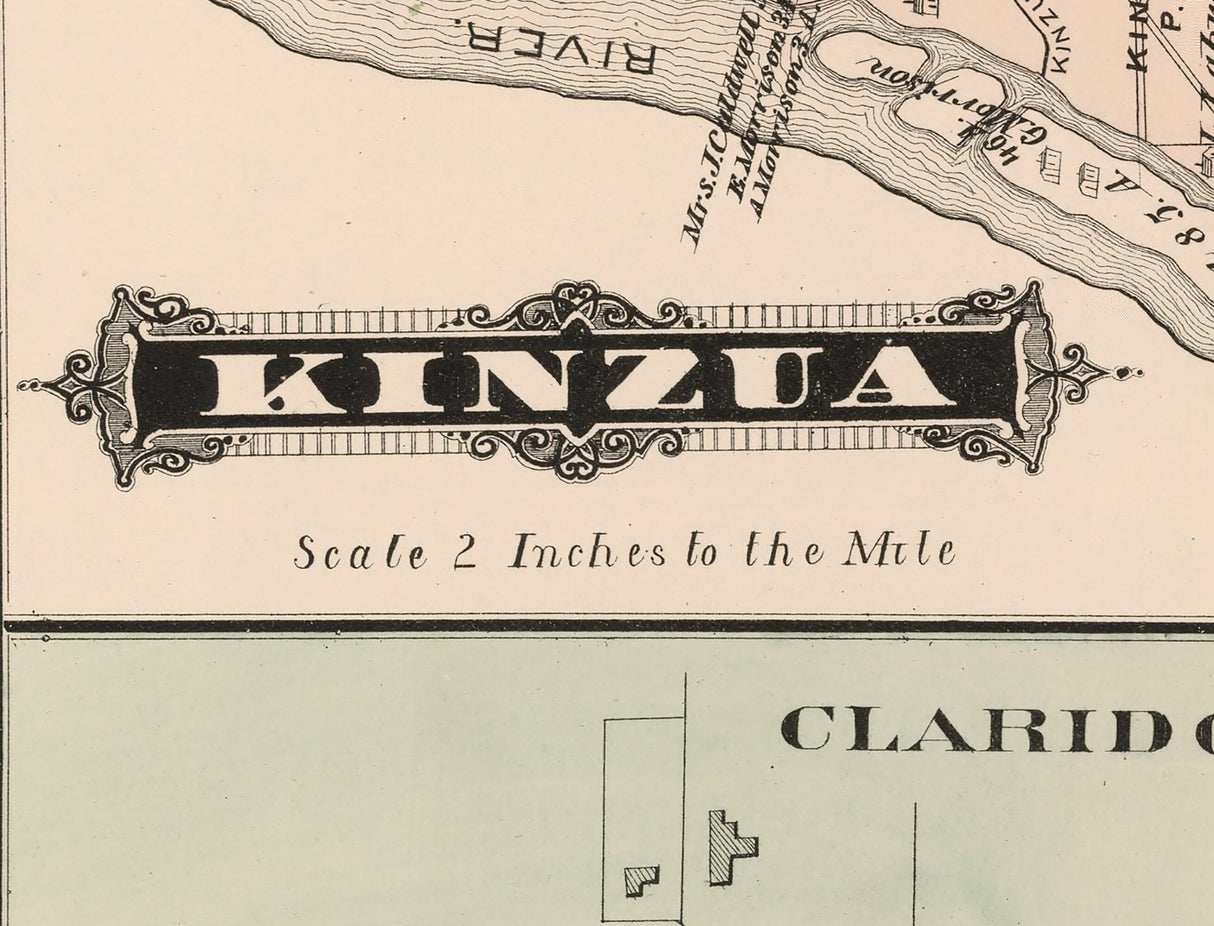 1878 Map of Kinzua and Corydon Township Warren County Pa
