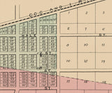 1875 Town Map of Ridgeway Logan County Ohio