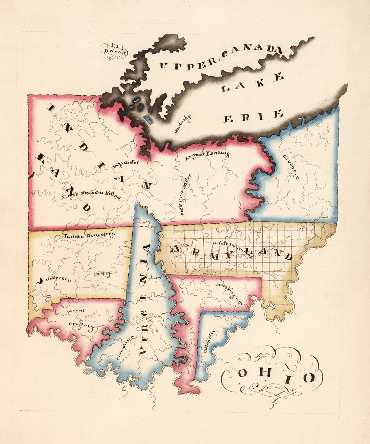 1819 Map of Ohio